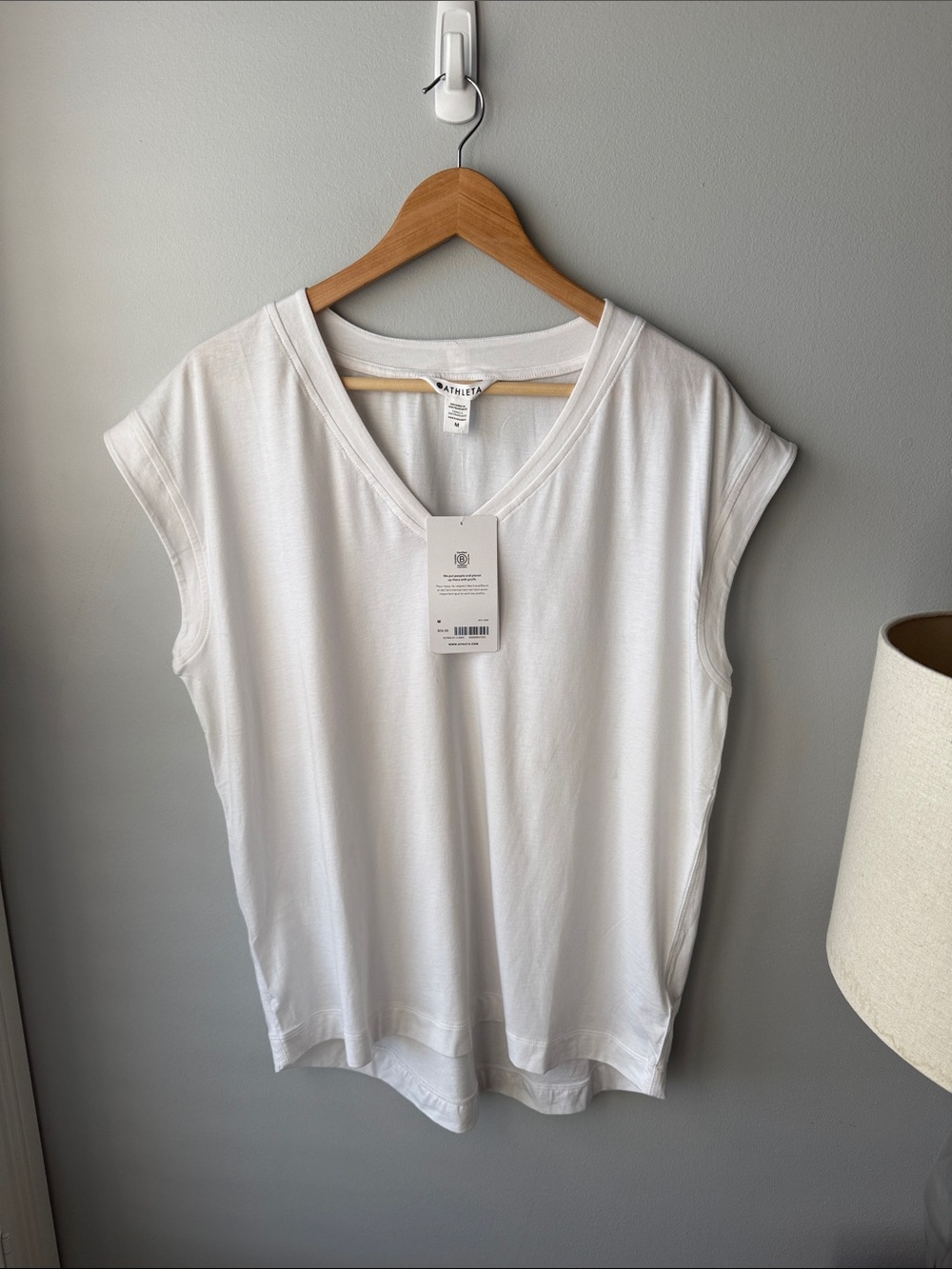 Athleta White Avenue Short Sleeve Tee NWT